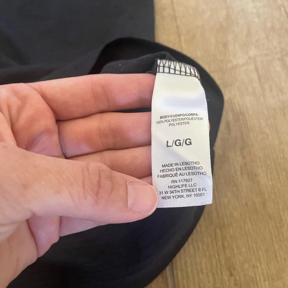 Reebok black short sleeve polyester athletic shirt men’s large - Picture 5 of 7